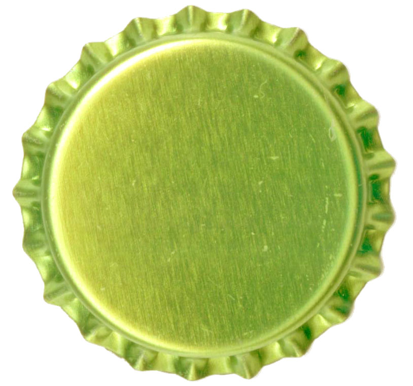 Humlegårdens Ekolager Light green metallic beer bottle caps, 10000 pcs