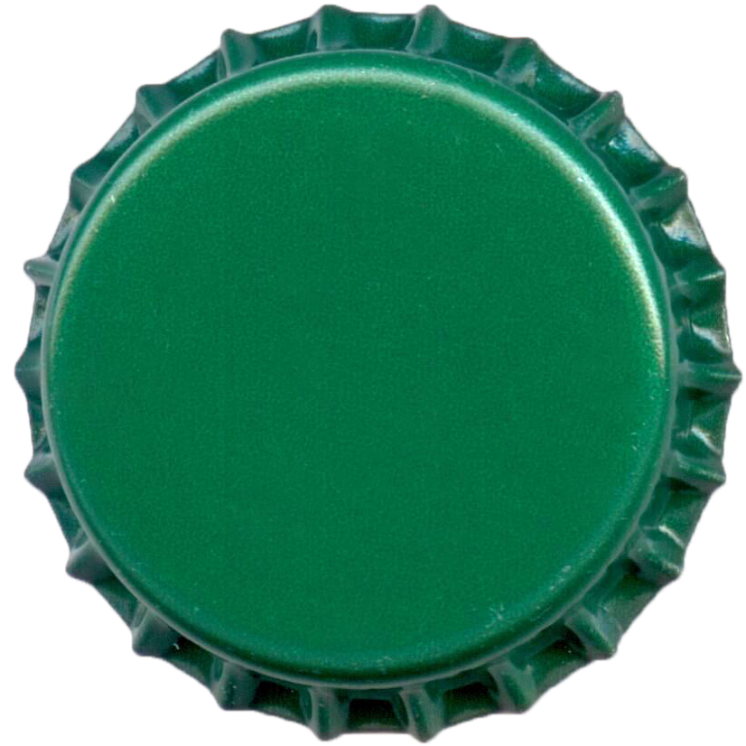 Humlegårdens Ekolager 29 mm beer bottle caps, green, 100 pcs