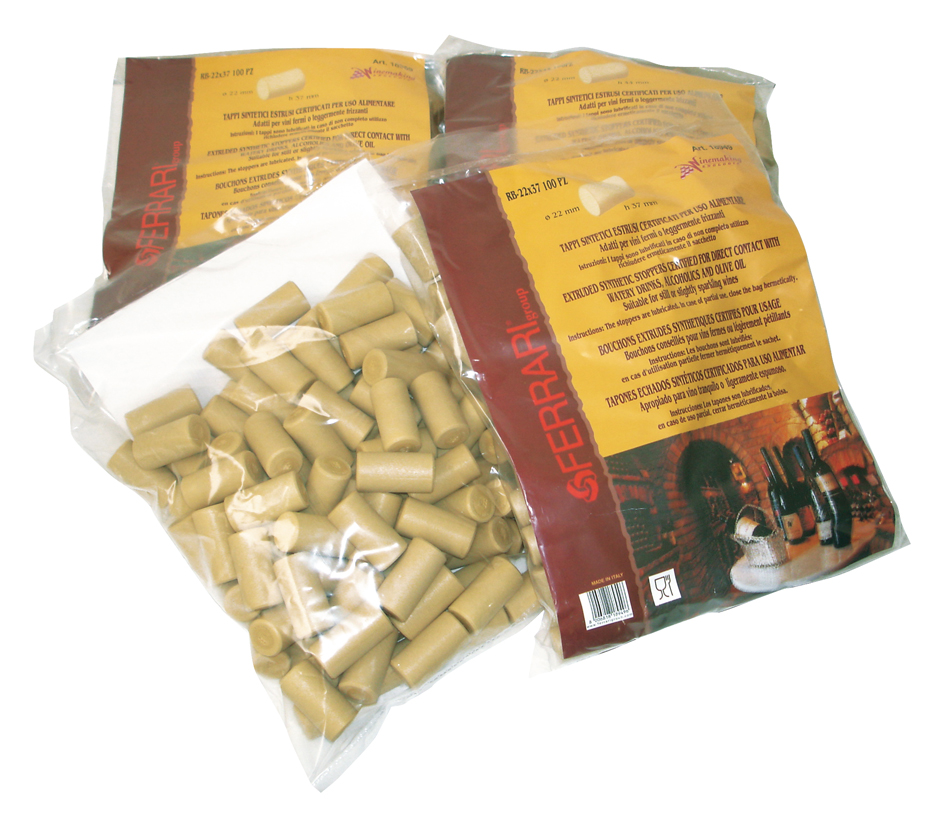 Humlegårdens Ekolager Synthetic wine cork (silicone), 22 x 44 mm, 100 pcs