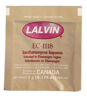 jäst - vinjäst / mjödjäst / ciderjäst - vinjäst / mjödjäst / ciderjäst, torr - Lalvin EC-1118 vinjäst 5 g